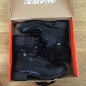 Black Combat Boots.