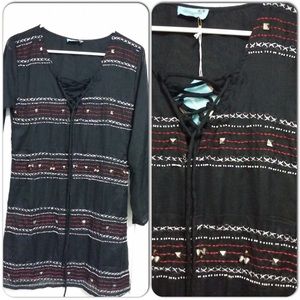 Letarte rivet embroided dress #D002