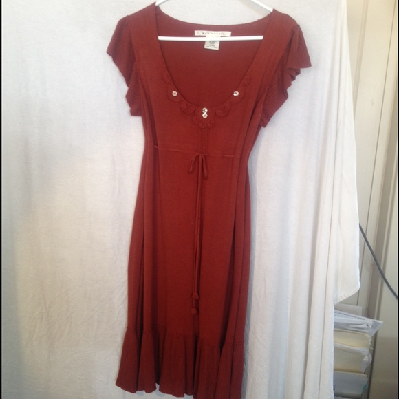 Rust colored Max Studio sweater dress