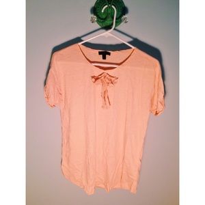 J. Crew blush shirt with bow