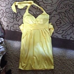 Yellow sz 3 silky dress