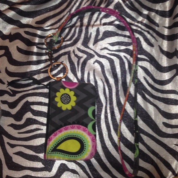 Vera Bradley Ziggy Zinnia lanyard