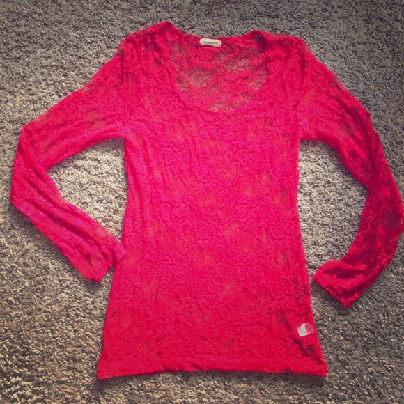 Red Lace Top