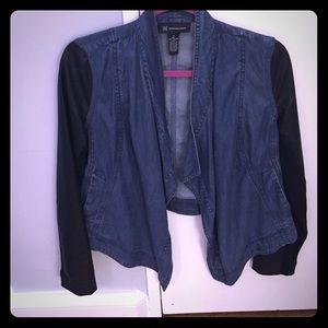 INC denim and leather jacket