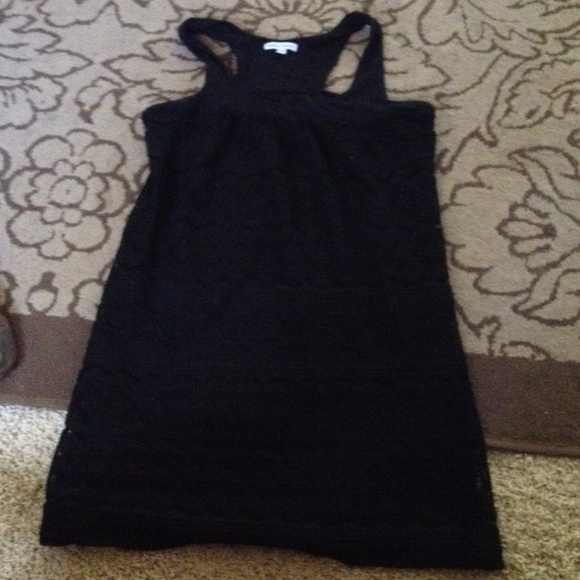 Black lace dress.
