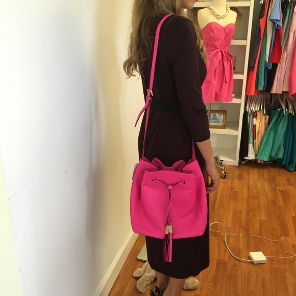 NWT Neon Pink Kate Spade Bucket Bag - Picture 4 of 4