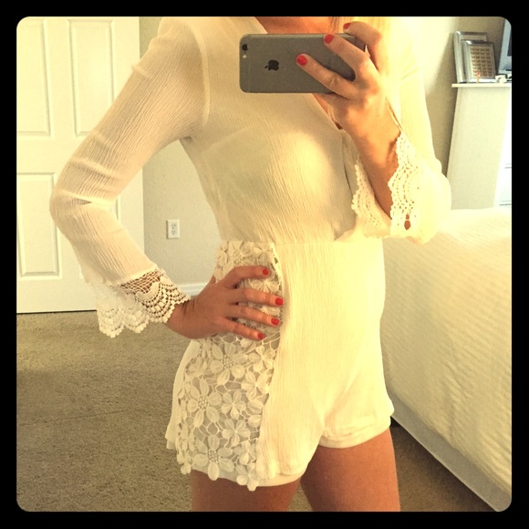 Tea & Cup White Romper