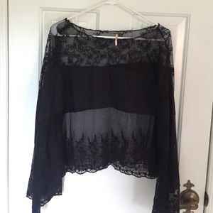 Free People boho lace top