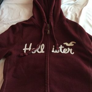 Maroon hollister jacket