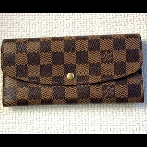 Authentic Louis Vuitton Emilie Damier Ebene Wallet