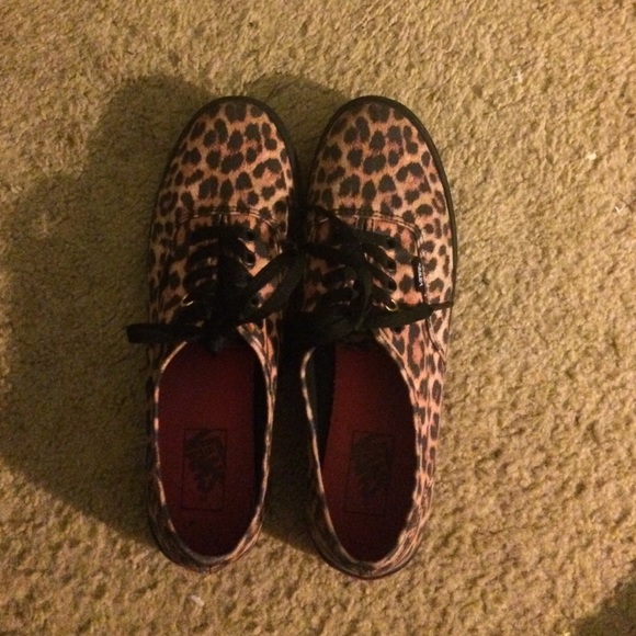 Cute cheetah print vans