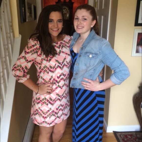 Pink dress with Aztec designs