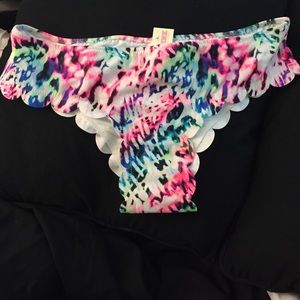 Bathing suit, scalloped mini bikini