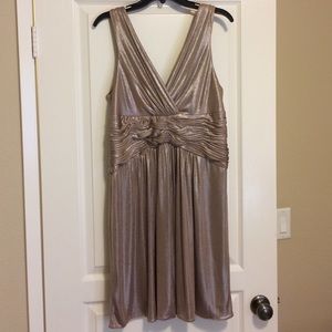 BCBG MAXAZRIA Gold Cocktail Dress