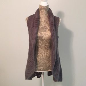 Long Knit Cardigan Vest