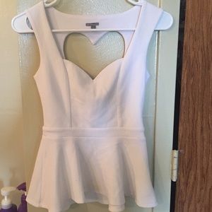 White cutout Charlotte Russe top