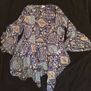 HOLLISTER FLORAL FLOW CARDIGAN