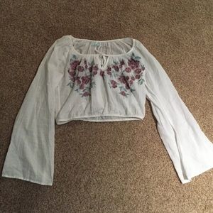 Kimchi blue bell sleeve crop top