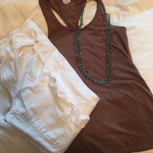 Racer Back brown tank top