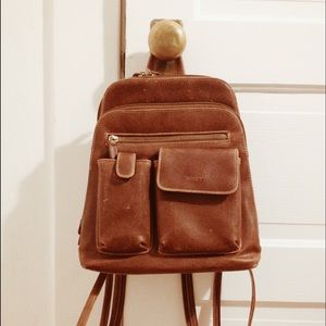 Vintage leather backpack