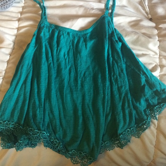 Teal crop top