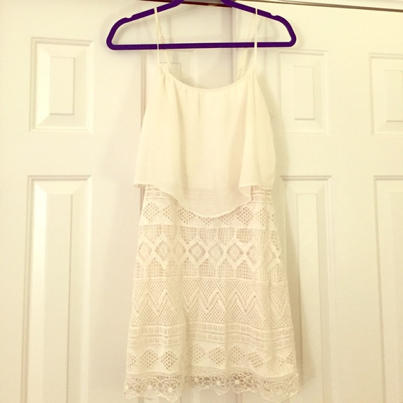 Cream crochet dress