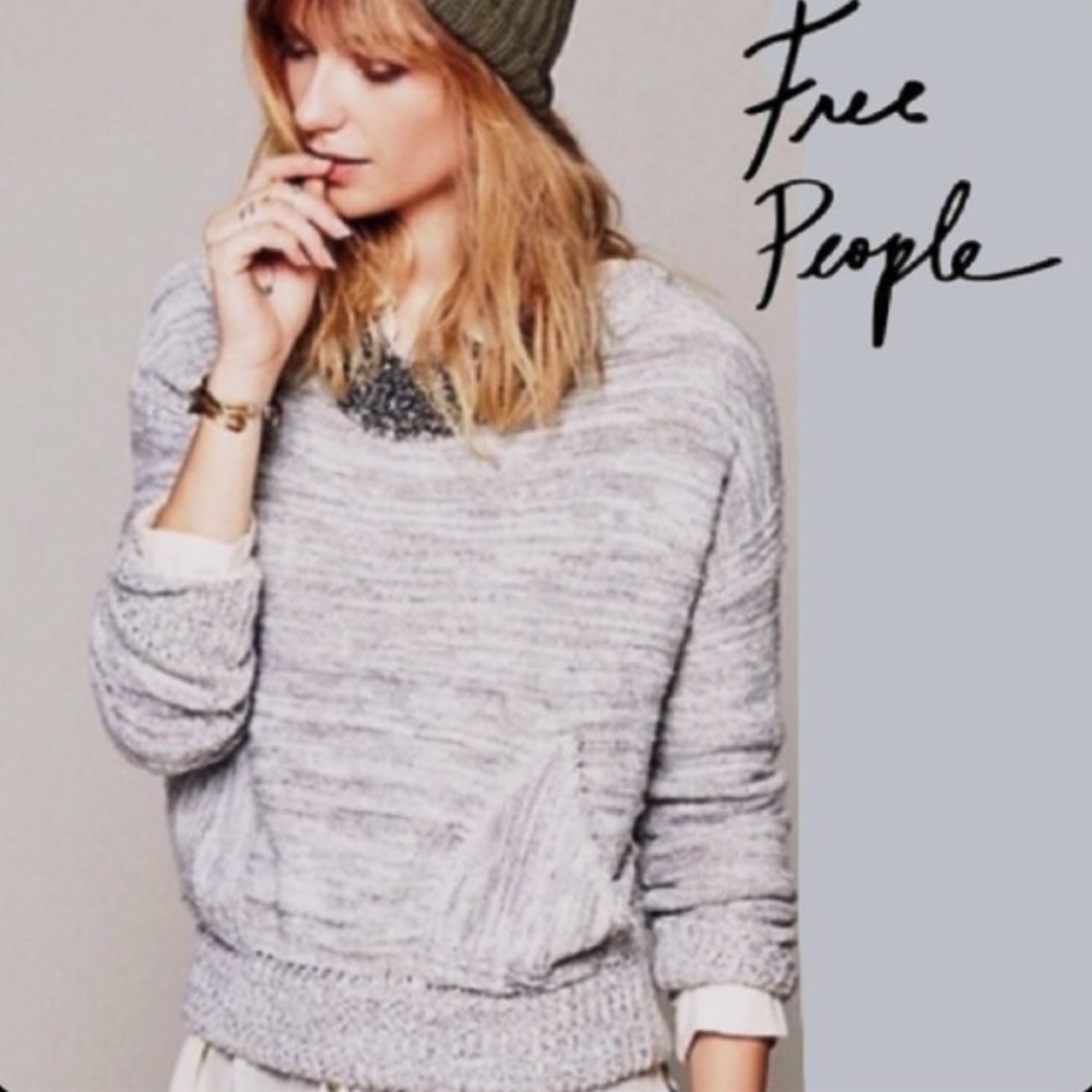 Free People Falling Stars Marled Pullover Top NWT