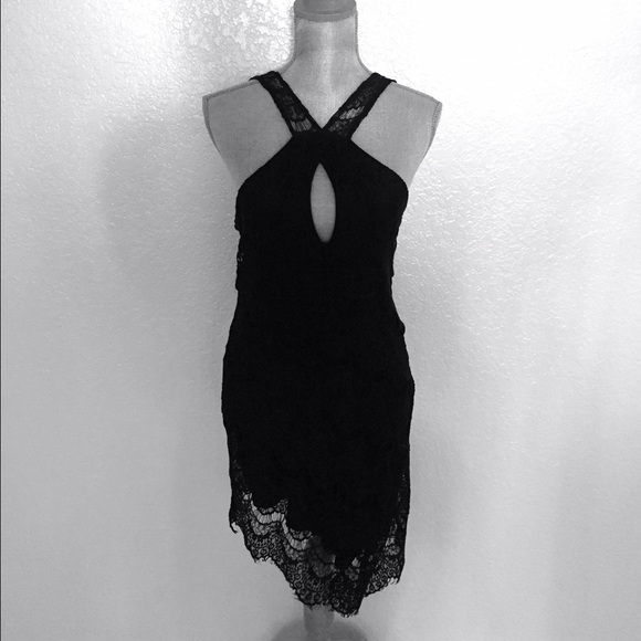✨HP✨Free People Black Lace Dress NWOT - Picture 3 of 4