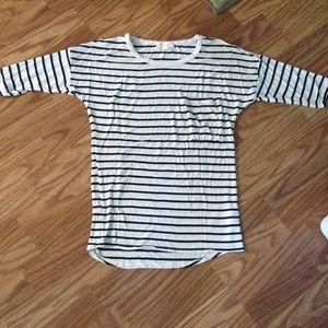 Navy/off white cotton shirt