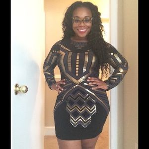 Black and Gold Bodycon