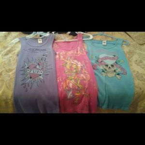 Bundle of 3 original ed hardy tops