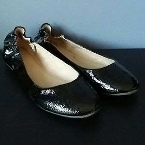Black flats, never worn