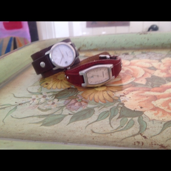 Two Fossil watches
