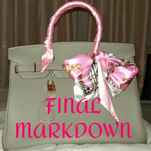 Gray and Pink, chic 35cm bag