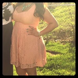 Beautiful blush pink lace dress