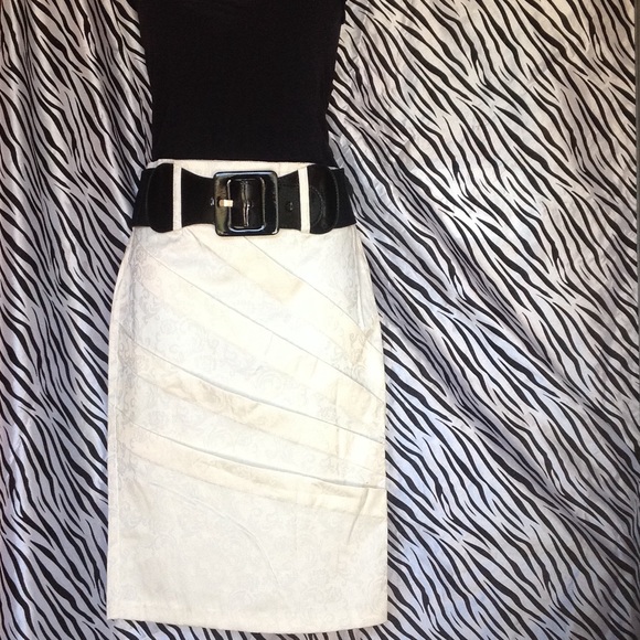 Cream Colored Pencil Skirts
