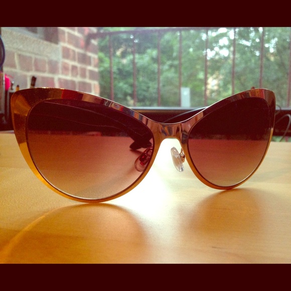 Gold cateye sunglasses