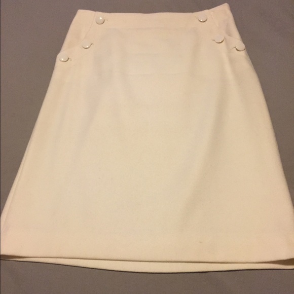 J Crew Cream Pencil Skirt, size 2
