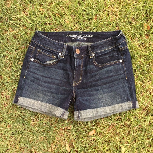 American Eagle Cuffed Denim Shorts