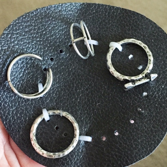 Free People Jewelry - Free People Antiqued Silver Rings.