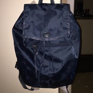Blue coach backpack