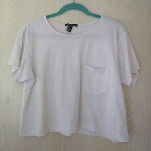 🚫TRADED White Boxy Top || Forever21