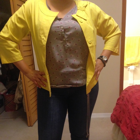Talbots - yellow jacket - size 10 - NEW - Picture 4 of 4