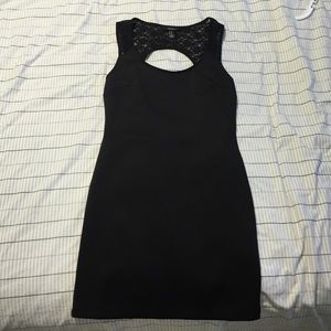 Sexy backless black pencil dress