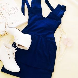 PREEN a line blue dress