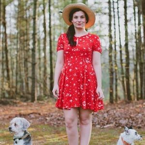 Kimichi Blue Ruby Keyhole Fit and Flare Dress