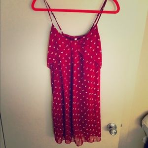 Red polka dot sundress