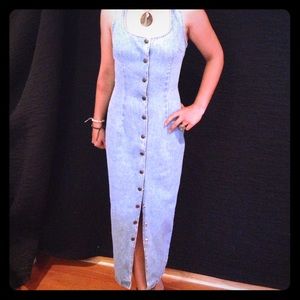 Paris Blues denim pencil skirt/dress w/jewelry!