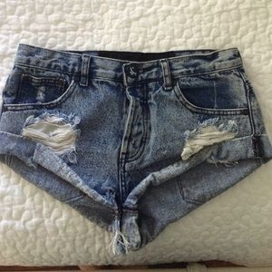 One Teaspoon Dark Wash Shorts
