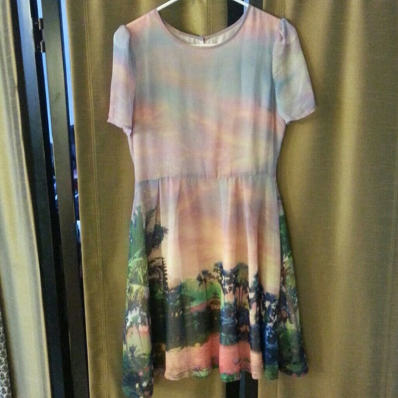 Sunset print dress - Picture 2 of 3